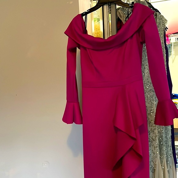 Aqua Women’s Ruffled Formal Dress - Picture 2 of 3